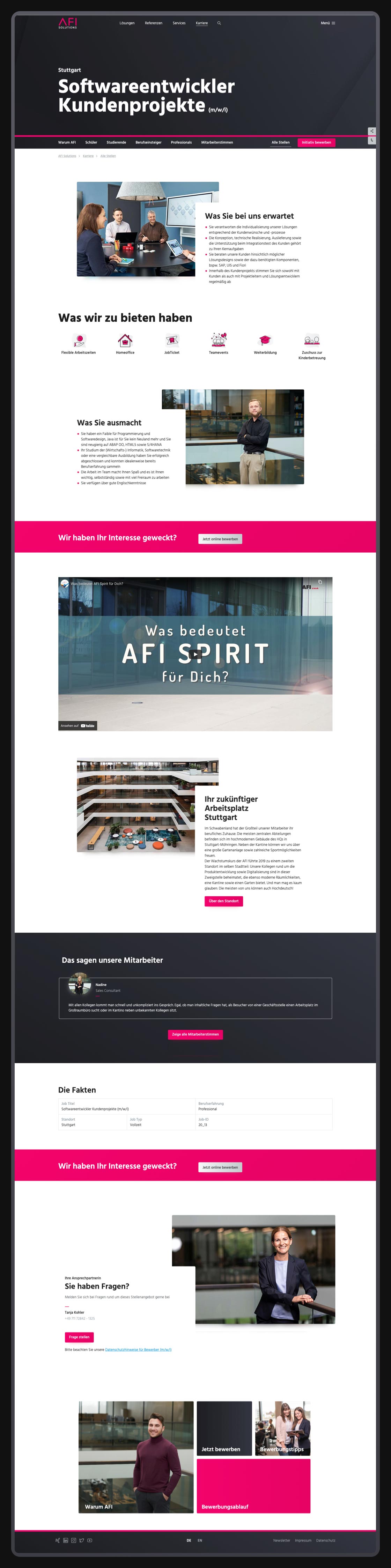  Referenz - AFI Solutions - Karriere Website