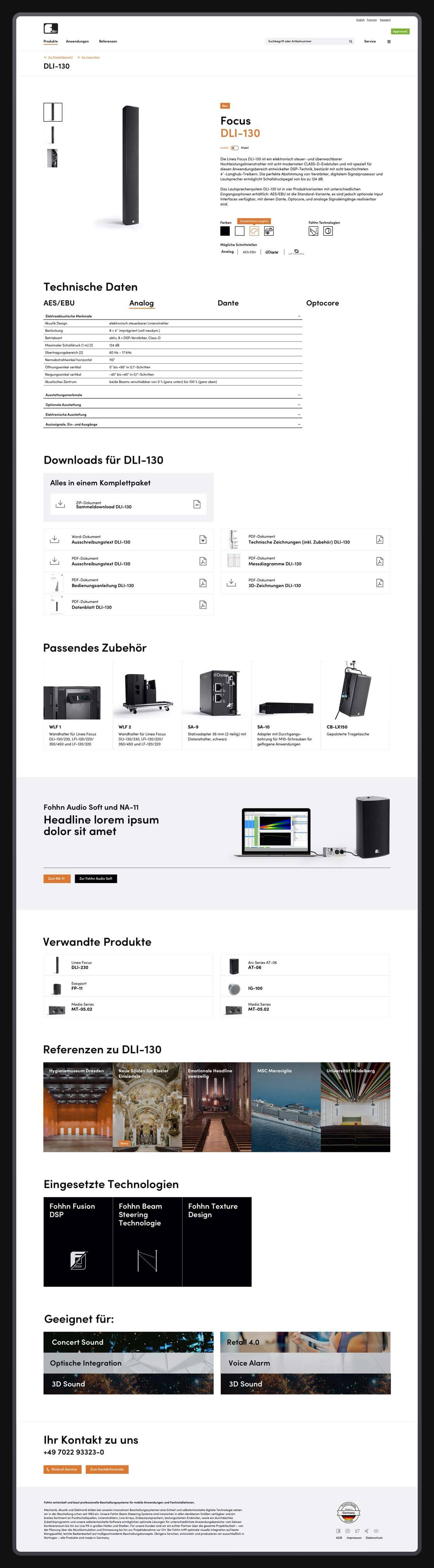  Referenz - Fohhn Audio AG - Website Relaunch