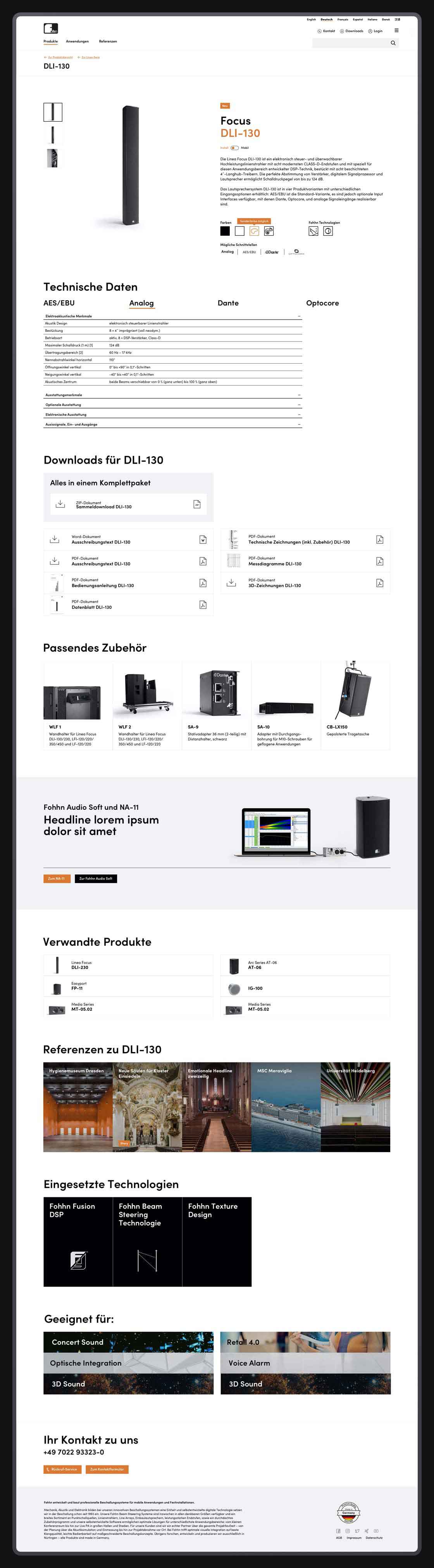  Referenz - Fohhn Audio AG - Website Relaunch